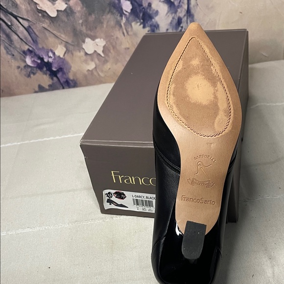 Franco Sarto L-Darcy Black Pointed Toe Heels - Picture 8 of 11